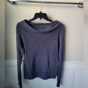 James Perse Off Shoulder Crew Neck Sweatshirt Size 1